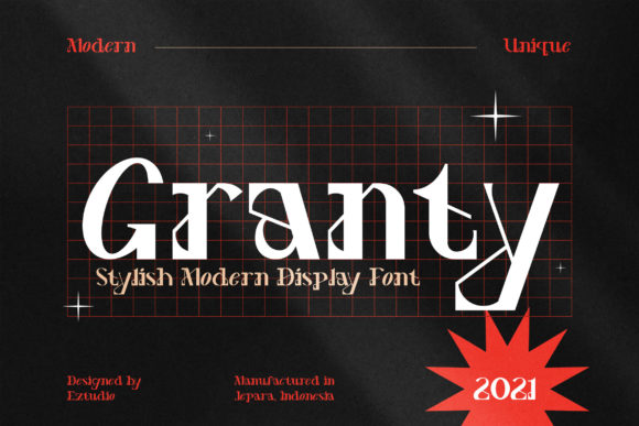 Granty: A Bold Display Font for Distinct Campaigns