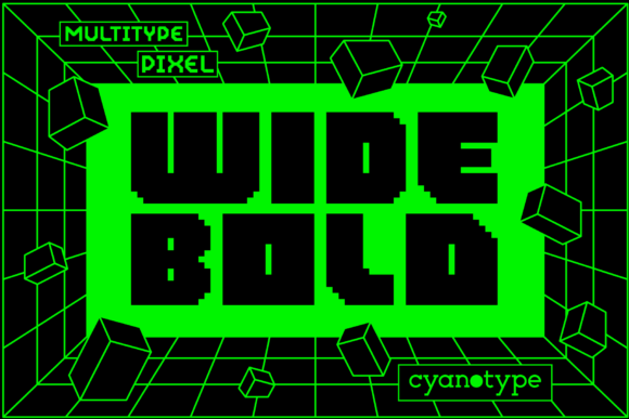 MultiType Pixel Wide Bold: A Pixel Font for Digital Edge